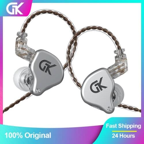 GK GS10 4BA+1DD 10-unit Hybrid In-Ear Headphones Bass HIFI Monitor Sport Wired Earphones Balanced Armature Headset New Arrival