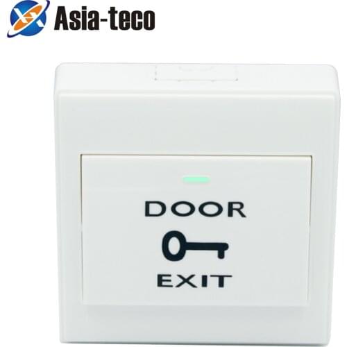 86*86mm DC 12V Push Exit Release Button Switch with Button Box for Door Access Control System Plastic Panel Button
