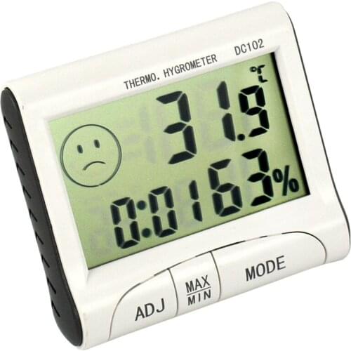 Indoor Room LCD Display Electronic Temperature Humidity Meter Digital Thermometer Hygrometer Weather Station Alarm Clock Gauge
