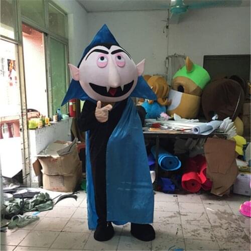 Halloween Devil Mascot Vampire Count Costume Count Dracula Mascot Cosplay Theme Mascotte Carnival Costume Fancy Party Dress