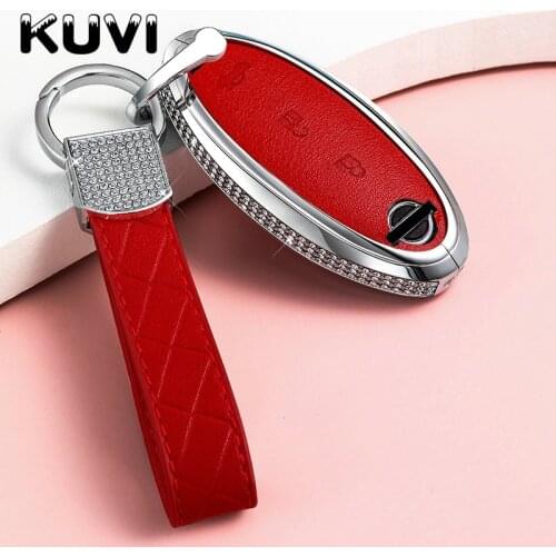 Zinc Alloy Leather Car Key Case Cover for Nissan qashqai skyline Juke Alissa x-trail keyless 3 button Remote protection