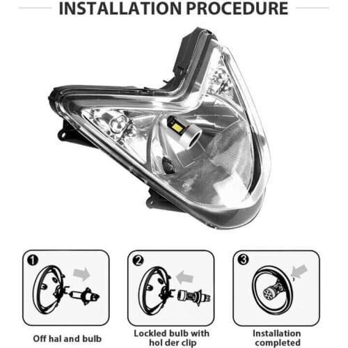 DC 12V-80V Bulb H4 Headlight High/Low Beam Power Super Bright 25W 9003