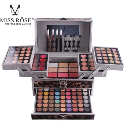 MISS ROSE three-layer set blush foundation liquid eyebrow powder repair powder makeup box makeup artist special eye shadow tray