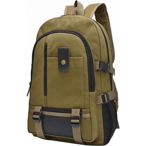 Men bag Casual Canvas Backpack School Rucksack Vintage Satchel Shoulder Laptop Bag