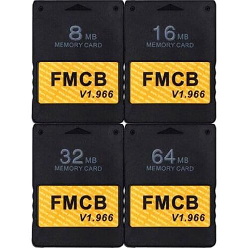 New Professional McBoot V1.966 8MB/16MB/32MB/64MB Game Memory Storage Card ForPS2FMCB Version 1.966 For PS 2 Game Saver Hot