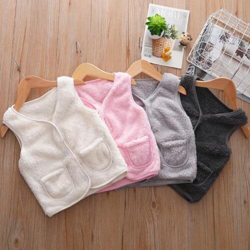 New Autumn Winter Baby Girls Vest Fur Children Waistcoat Kids Light Vest for Boys Toddler Children Clothes Fur Jacket Sleeveless