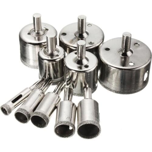 New high quality 10 pieces / sets Diamond hole saw bit 10-50mm ceramic tile ceramic tiles marble 10 14 16 18 20 26 32 38 45 50mm