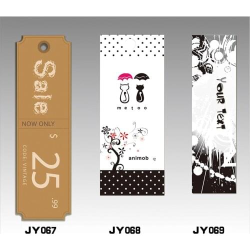 New style all kinds of hang tag/reasonable price/cloth tags/fabric clothing tags/clothing tags personalized JYSJ341