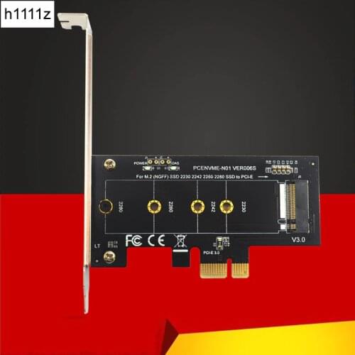 H1111Z Add On Cards PCIE to M2 Adapter PCI Express 3.0 x1 to NVME SSD M2 PCIE Raiser Adapter Support 2230 2242 2260 2280 M.2 SSD