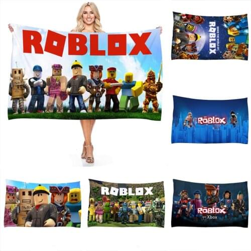 Roblox Beach Towel Adult Childrens Bath Towel Superfine Fiber Towels Bathroom 3D Digital Printing Rectangular Beach Towel