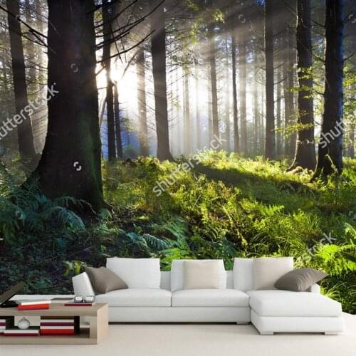 Custom natural scenery wallpaper,Union Wood sunrise,3D photo mural for the living room bedroom TV backdrop PVC wallpaper