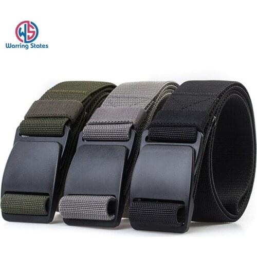 Warring States 125CM ENNUI Military Security Belts Elastic Weave Stretch Thick Tactical Nylon Waist Belt