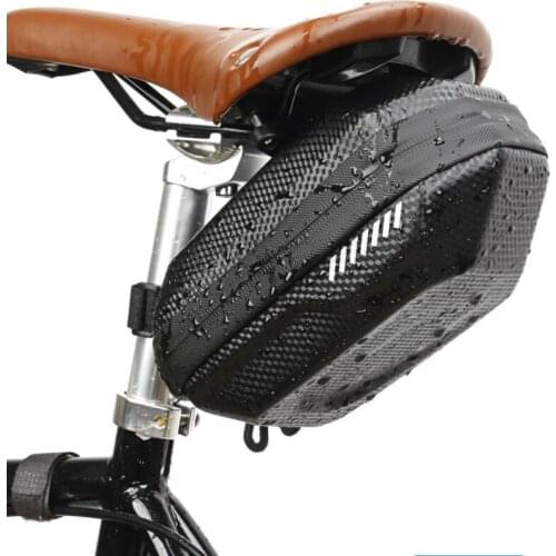 2L Waterproof Cycling Mountain Bike Bags Bicycle Saddle Bag Back Seat Portable Synthetic Leather Storage Mounted Bicycle Bag