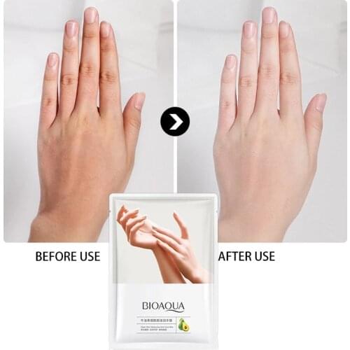 BIOAQUA Avocado Niacinamide Moisturizing Hand Mask 35g/Pair Exfoliating Tender and Smooth Nourish Gentle Care Hand Mask