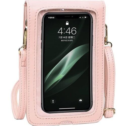 Women Bag Multifunctional Touch Screen Mobile Phone Bag Female bag Hollow Shoulder Bag Messenger Bag Coin Purse Handbag