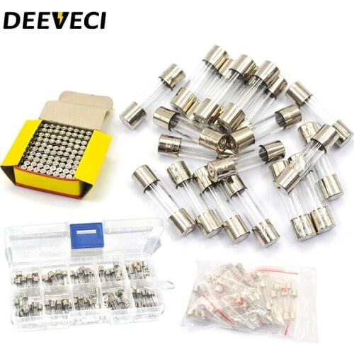 10/100PCS 20 Kinds 5x20mm Fast Glass Fuse Kit In Package 0.2A 0.5A 1A 2A 3A 5A 6A 8A 10A 15A /250V 5*20 Insurance Tube Package