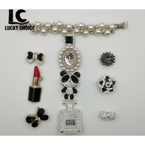 5/10pcs Croc Charms Designer Chain Croc Jeans for Shoes Accessories Decoration for Croc Clog Shoes Pendant Buckle for Girl Gift