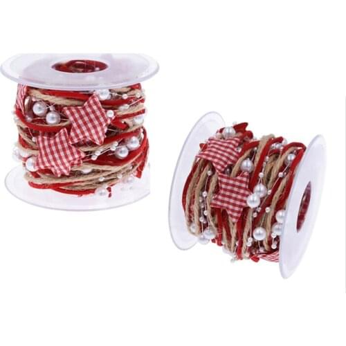 5M Christmas Ribbon Gift Packing Xmas Tree Red Ribbon Christmas Decorations for Home Christmas Ornaments Hanging Pendant Navidad