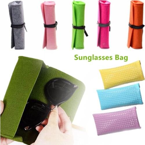5 Style Fashion Korean Style Women Men Portable Eyewear Container Waterproof Scratch-proof Pouch Sunglasses Bag Protector