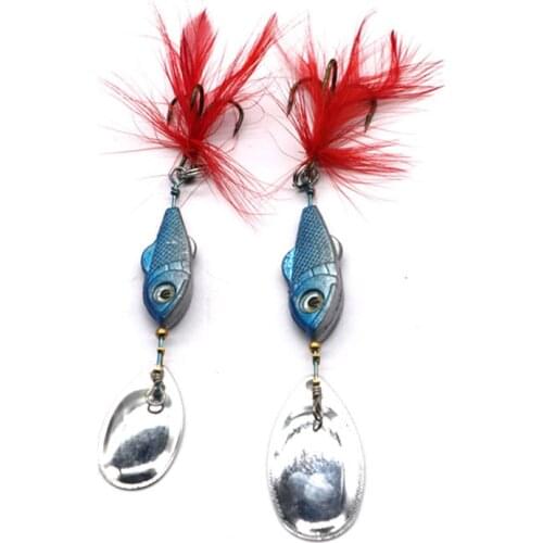 6/11/16/22g Rotating Metal VIB vibration Bait Spinner Spoon Fishing Lures Blue Jigs Trout Winter Fishing Hard Baits Tackle Pesca