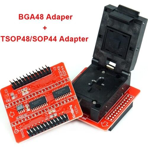 Free shipping BGA48 Adapter with TSOP48/SOP44 BGA63 base boad for TL866II PLUS TL866CS TL866A Professional Flash programmer