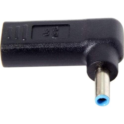 USB 3.1 Type C USB-C to DC 4.5x3.0mm Adapter PD Emulator Trigger 90 Degree Angled (4.5x3.0mm Blue)