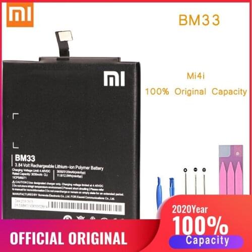 Original Phone Battery for Mi4i Battery Xiaomi Mi 4i BM33 Replacement Batteries Xiomi bateria for Xiaomi M4i Mi4i