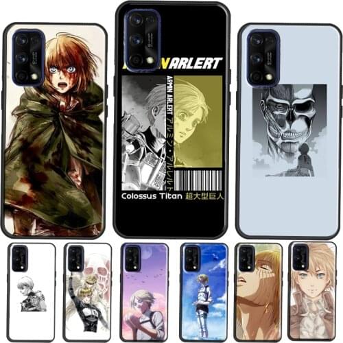 Armin Arlert Attack on Titan Cool Phone Case For Realme 8 Pro 6 7 Q3 Pro C3 C21 GT Neo Cover For OnePlus 9 Pro 8 8T 9R Nord