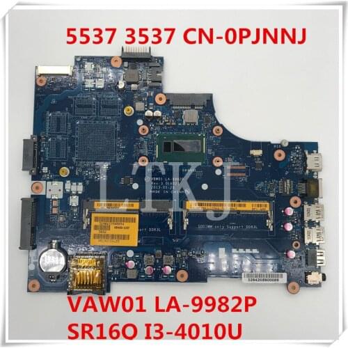 Free shipping For 5537 3537 Laptop Motherboard 0PJNNJ PJNNJ CN-0PJNNJ VBW01 LA-9982P With SR16Q I3-4010U CPU 100% full Tested