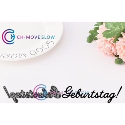 CH German Geburtstag! Cutting Dies Stencils for DIY Scrapbooking Stamp/photo album Decorative Embossing DIY Cards