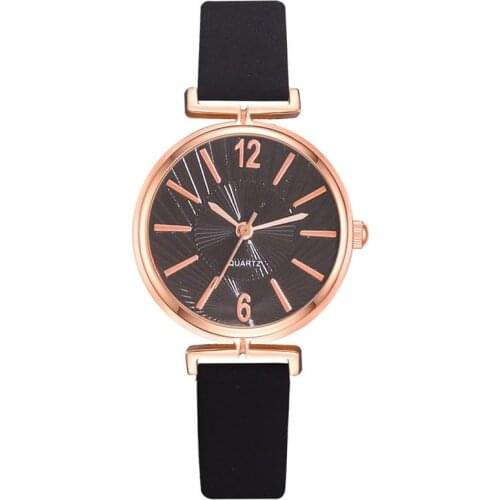 Simple Black White Watches Women Fashion Luxury Brand Quartz Watch Casual Woman Leather Clock Ladies Wristwatch Relogio Feminino