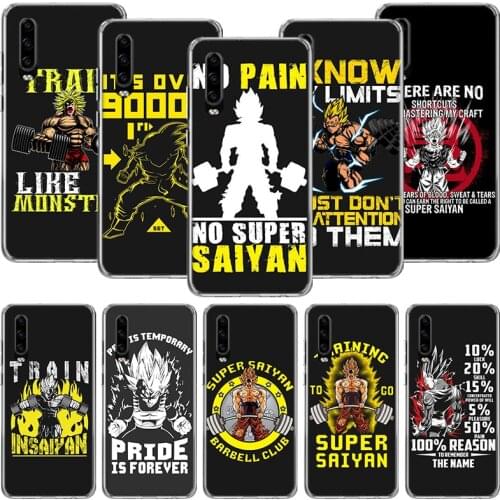 Training Gain Power Pain Anime Phone Case For Huawei P30 P40 P20 P10 Mate 20 10 30 Lite Pro P Smart Z Plus Printing Cover Coque
