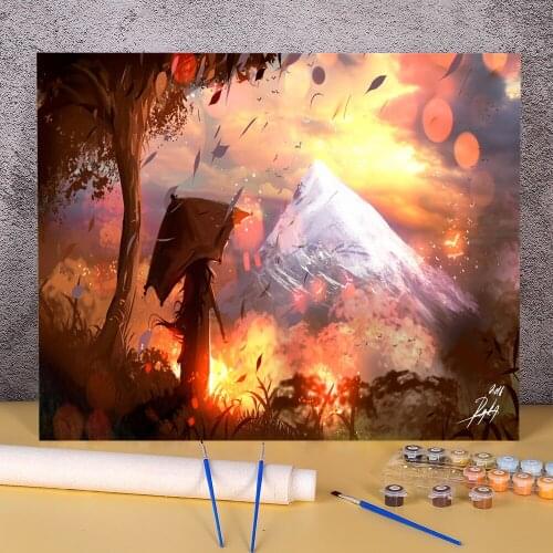 Scenery Horizon Beauty DIY Paint By Numbers Set Oil Paints 40*50 Paiting By Numbers Decorative Paintings Adults Wall Drawing