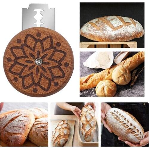 Wooden Curve Bread Lame Dough Score Cutting Tools French Bread Scorer Baking Source Dough Bread Knife Cutter Tool kitchen items