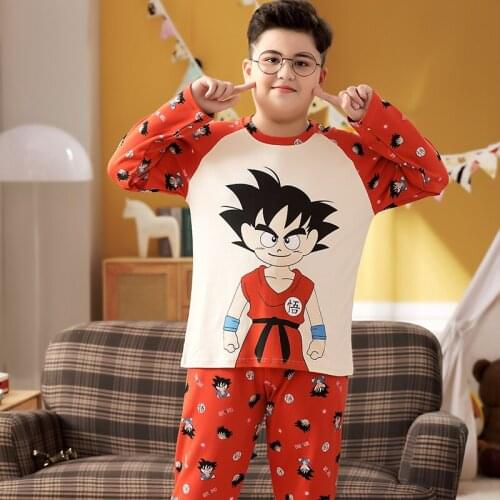 5 Style New Pure Cotton Children Pyjamas For Boys Long Sleeves Spring Autumn Casual Style Cute Cartoon Home Wear Kid Suit