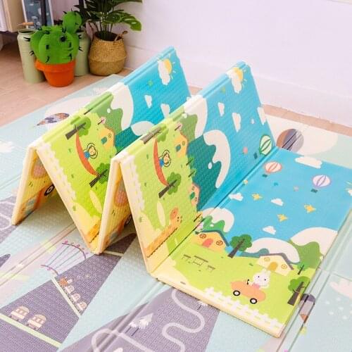 Childrens Mat On The Floor 1cm Thick Foldable Baby Play Mat Infant Soft Crawling Pad XPE Foam Game Playmat Developing Mat