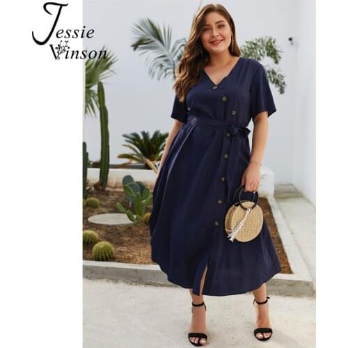 Синие летние платья JESSIE VINSON China At AliExpress