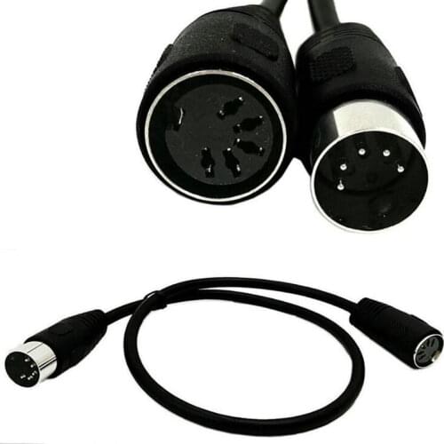 MIDI Extension Cable,MIDI 5Pin DIN Male to Female Audio MIDIAT Adapter Cable for MIDI keyboard synthesizer organ, electric pia