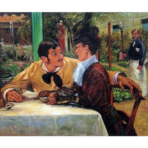 In Pere Lathuille by Edouard Manet Paintings for Living Room Wall Decor Abstract Portrait Painting Canvas No Frame