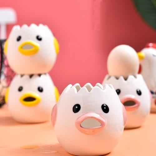 Ceramic Creative Egg White Protein Separator Household Egg Liquid Egg Yolk Filter Baking Tools Easy to Clean Egg Tools