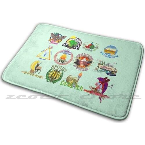 The Twelve-Greek Mythology Carpet Water Absorb Non-Slip Door Mat Athena Zeus Hera Demeter Ares Aphrodite Hephaestus Artemis