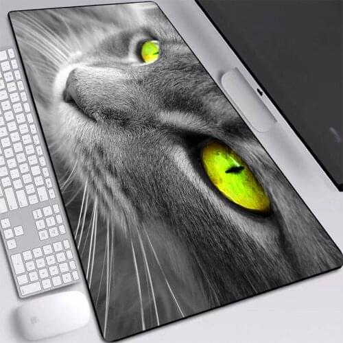 Animal Cat Printed Mat Non-slip Natural Rubber CSGO Play Pad Large Personality Desk Pad XXL Keyboard PC Mice Pad 90x40cm Gaming