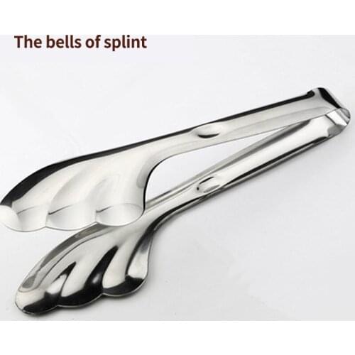 Stainless steel food clip creative food clip shell shaped bread clip barbecue clip for cafeteria