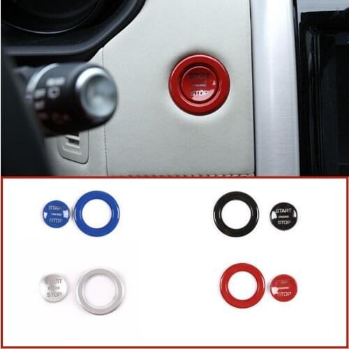 Car Engine Start Stop Switch Button Cover and Decorative Circle Ring for Land Rover Discovery Range Rover Sport Car sticker