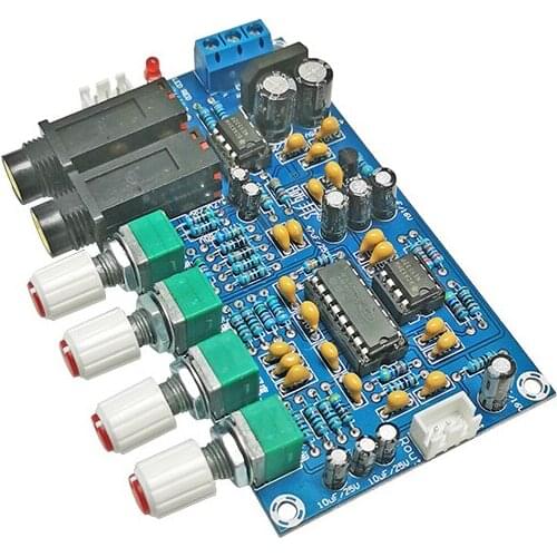 KYYSLB Dual Power AC12V Karaoke Reverb Board Microphone Amplifier Board Cool Karaoke Equipment DIY Power Amplifier