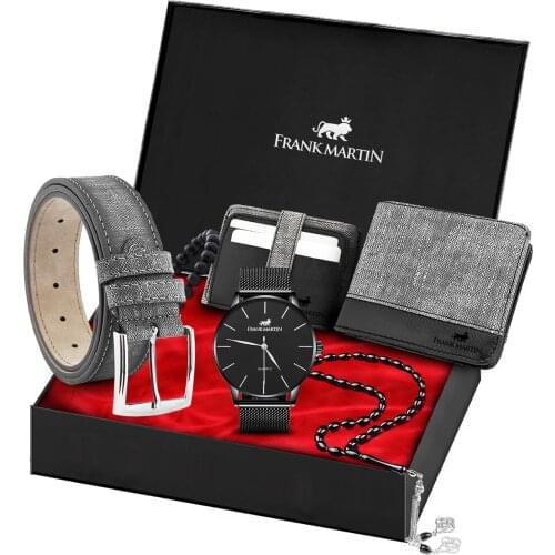 Mens Watch Wallet Belt Gift Set 67032
