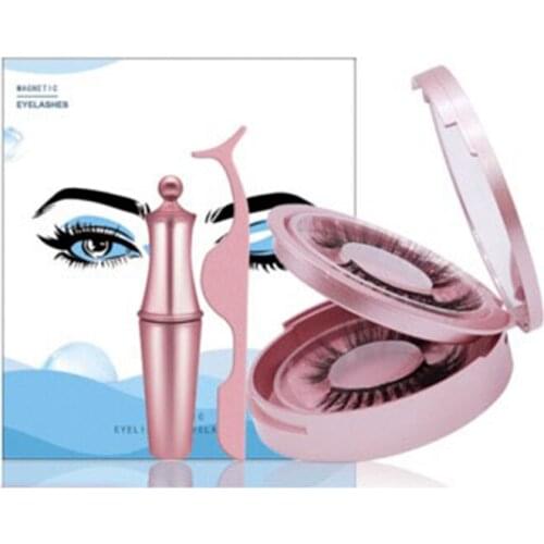 2 pairs of 5 magnetic eyelashes set magnetic eyeliner magnetic false eyelashes with clip