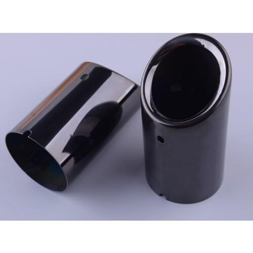 2pcs Muffler Exhaust Tail Pipe Tip Stainless Steel Titanium Black Fit For BMW 3 Series E90 E92 325i 328i