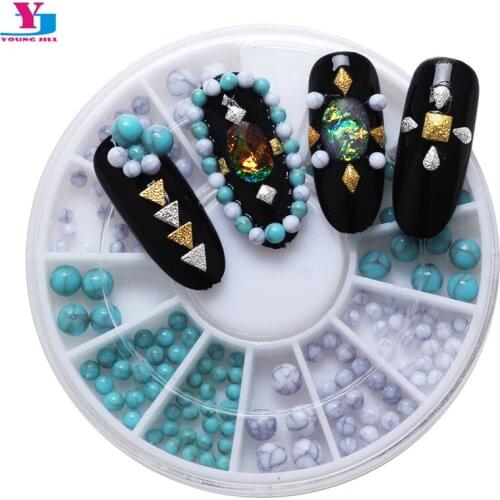 New Arrive 3D Acrilico Gems Nail Art Decorations Mix Size Rhinestone Drill Plastic Box Nails Tips Manicura Accessoires Supplies