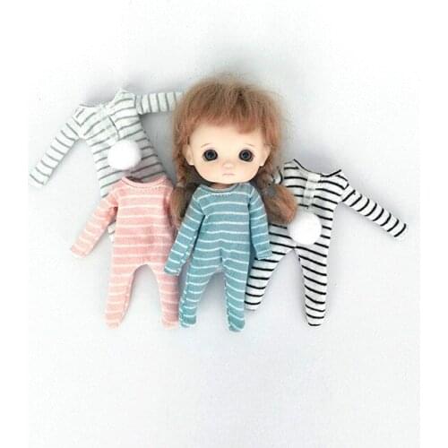 Ob11 doll clothes ob11 baby clothes striped clothes for obitsu11 Molly GSC body 1/8 1/12 bjd Yuan Nai BJD doll accessories